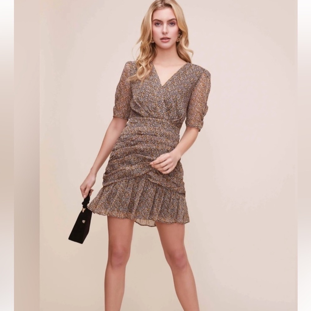 Astr Floral Shirred Minidress Size XL